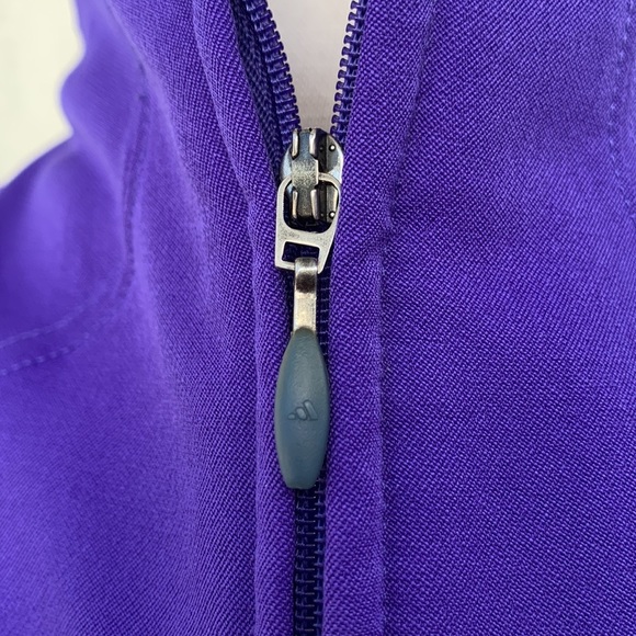 Adidas Climalite Purple Mock Neck Zip Up Training Jacket - Picture 3 of 11